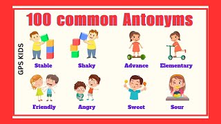 100 Common ANTONYMS In English [upl. by Enyluqcaj143]