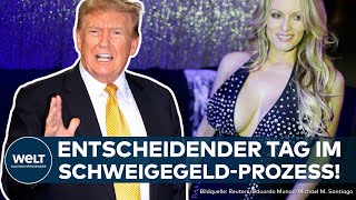 STORMY DANIELS Donald Trump auf der Anklagebank Entscheidung naht Anwälte halten Schlussplädoyers [upl. by Yebot]