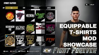 Equippable TShirts AEW Fight Forever MOD Showcase [upl. by Romelle529]