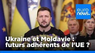 LUkraine et la Moldavie entament des négociations formelles dadhésion avec lUE  euronews 🇫🇷 [upl. by Assiluj]