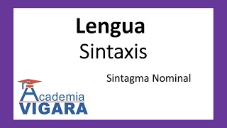 Sintaxis Sintagma Nominal  Academia Vigara [upl. by Hnilym631]