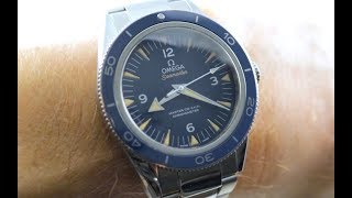 Omega Seamaster 300M Titanium Blue 23390412103001 Omega Watch Review [upl. by Leugimesoj]