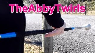 Vertical  Novice Baton Twirling  How to Twirl a Baton  TheAbbyTwirls [upl. by Dareece]