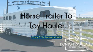 Horse Trailer to Toy Hauler Travel with Your ATVs UTV and Horse [upl. by Japha]