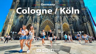 Cologne Köln Germany 🇩🇪 Vibrant City Walking Tour ☀️ 4K 60fps HDR  A Sunny Day Walk 2023 [upl. by Aener327]