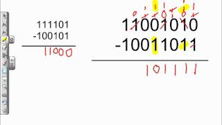 Binary Subtraction Tutorial [upl. by Krantz]