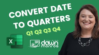 Converting Dates to Quarters in Microsoft Excel Spreadsheets📅 [upl. by Eidnac]