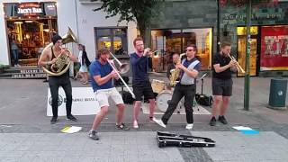 Parnas Brass Band street performance in Sopot [upl. by Norok]