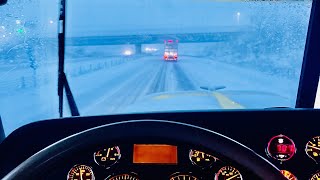 Driving Through the Scariest Snowstorm Ever in a Peterbilt 389 [upl. by Trula]