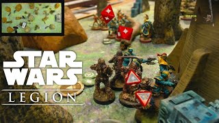 Star Wars Legion Battle Report Gar Saxon vs Luke Skywalker [upl. by Nonohcle]