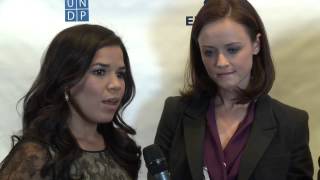 America Ferrera amp Alexis Bledel 2012 Social Good Summit [upl. by Kooima]