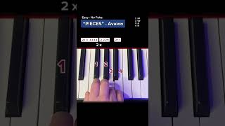 How to play „PIECES“ by Avaion  Easy Piano Tutorial pianotutorial learnpiano pianolessons [upl. by Tingey]