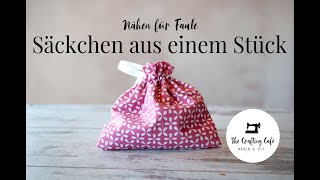 Säckchen nähen aus einem Stück  kostenlose Nähanleitung [upl. by Aniram]