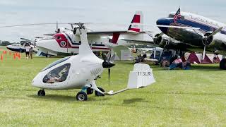 First Gyroplane Flight – AutoGyro Cavalon 915iS First Flight Oshkosh 2022 [upl. by Yenots]