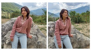 cardigan mohair rombi  foglie [upl. by Nysa]