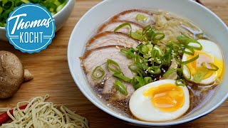 Ramen Suppe und Nudeln selber machen  Shoyu Ramen  Thomas kocht [upl. by Arturo]