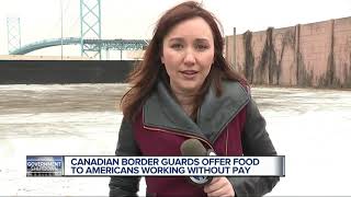 Canada Border Services Officers buy meals for US Customs Border Protection workers in Detroit [upl. by Nanette95]