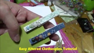 Easy and Quick Altered Clothespins using spray paint [upl. by Corrina]