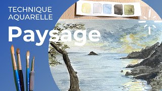 Comment peindre un paysage à laquarelle facilement avec 3 techniques [upl. by Stenger]