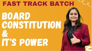 COMPANY LAW  FAST TRACK BATCH  BOARD CONSTITUTION amp ITS POWER  CS EXECUTIVE  NEW SYLLABUS [upl. by Doerrer]