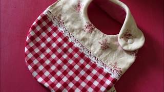 おかけスタイ）の作り方 How to make baby bib [upl. by Seline]