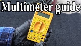 How to Use a MULTIMETER  Beginners Guide Measuring Volts resistance continuity amp Amps [upl. by Bickart]