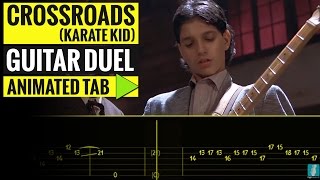 CROSSROADS  GUITAR DUEL  Guitar Tutorial  Animated Tab [upl. by Suneya540]