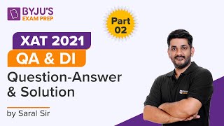 XAT 2021 Questions with Solutions Part 2  QA amp DI Solutions Discussed  Saral Nashier  Gradeup [upl. by Egerton]