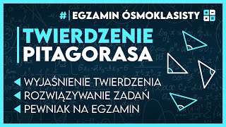 Wszystko o TWIERDZENIE PITAGORASA  ROZWIĄZYWANIE ZADAŃ  Egzamin Ósmoklasisty 2024 [upl. by Dlanar]