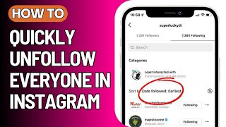 How to Quickly Unfollow Everyone in Instagram 2024 Full Guide [upl. by Nywroc]