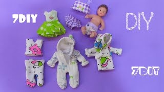 7 DIY Miniature Dresses and Clothes [upl. by Nnyleahs]