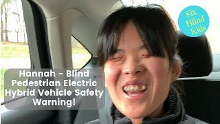 SixBlindKids  Hannah  Blind Pedestrian Electric Hybrid Vehicle Safety Warning [upl. by Adriano]