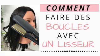 Comment faire des boucles avec un lisseur [upl. by Hgielek137]