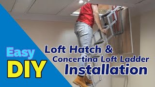 Loft hatch and ladder installation [upl. by Hsetirp]