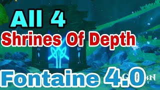 All 4 Shrines Of Depths Locations Fontaine 40 Genshin impact [upl. by Neuburger]