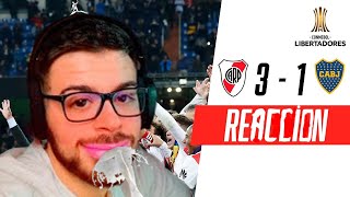 La Cobra reacciona a River 3 Boca 1  Final vuelta Copa Libertadores 2018  Llora de felicidad [upl. by Acinoev]