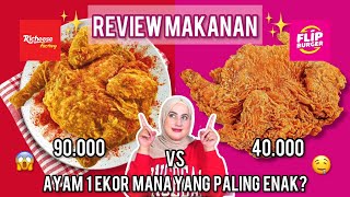 TASYI MUKBANG  REVIEW MAKANAN VIRAL  AYAM RICHEESE VS FLIP BURGER  mana yang lebih enak ya [upl. by Innattirb]