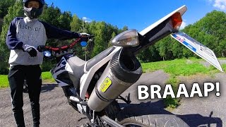 Yamaha WR125X Arrow Exhaust vs Stock Exhaust and Comparison [upl. by Leblanc564]