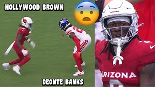 Deonte Banks ‘LOCKED UP’ Hollywood Brown 😨 WR Vs CB Giants vs Cardinals 2023 highlights [upl. by Asiluy290]