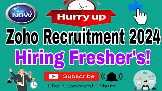 ZOHO Corp Recruitment 2024 Apply Now Hiring for Freshers as Technical Support Engineers [upl. by Vito]