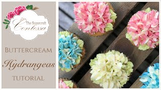 Buttercream Hydrangea Cupcakes [upl. by Aidnac45]