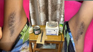 Under arms waxing video in real sounds Armpit waxing by Rica waxskincare armpitwaxing waxing [upl. by Gardel]