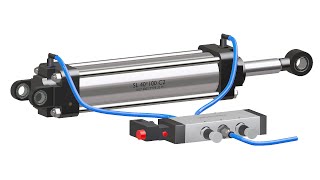 Pneumatic Cylinder Working explained Animation [upl. by Nellir]