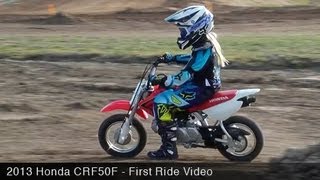 MotoUSA 2013 Honda CRF50F First Ride [upl. by Metzger]