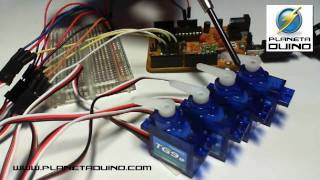 Arduino  Controlar Multiples Servos [upl. by Hgielrebmik435]