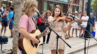 Crowd STOPS for AMAZING Street Performance  Stand By Me  Karolina Protsenko amp Oscar Stembridge [upl. by Yorgo]