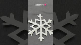 Quick and easy snowflake anyone can make ❄️☃️papersnowflakes [upl. by Bord]