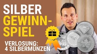 Silber GEWINNSPIEL  Verlosung von 4 SILBERMÜNZEN unter Abonnenten BEENDET [upl. by Karylin]