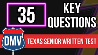 Texas DMV Senior Written Test 2024 35 Questions amp Answers with Breakdown [upl. by Woodman408]