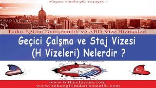 Geçici Çalışma ve Staj Vizesi H Vizeleri Nedir [upl. by Jelene]